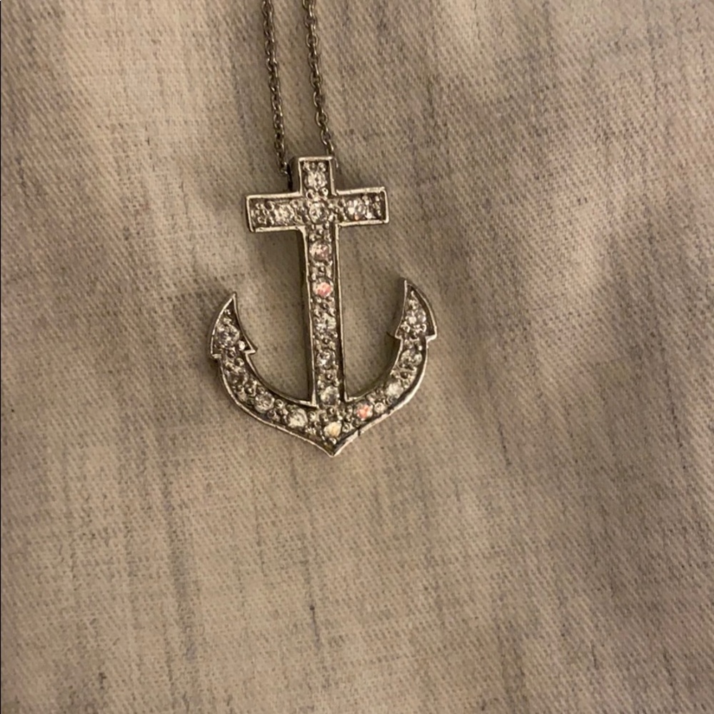 Sterling silver anchor necklace